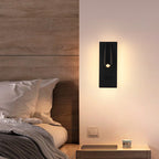Modern Minimalistic Rectangular Round Iron Aluminum LED Wall Lamp For Bedroom