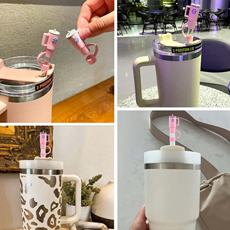Silicone straw attachment