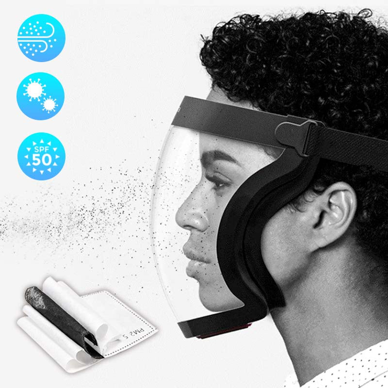 Full face mask for industrial use when spraying pesticides