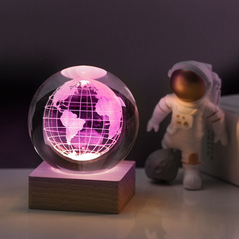 3D Galaxy Crystal Ball Night Light Decorative Lamp