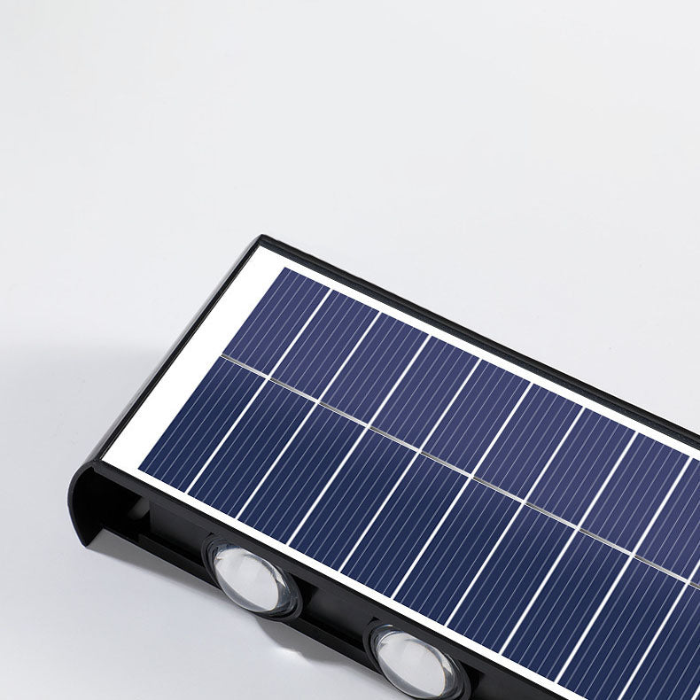 Modern Simplicity Solar Waterproof Rectangular ABS PMMA LED Wall Light Lamp For Outdoor Patio