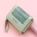 Large Capacity Multi-Card Zipper Tri-Fold Coin Purse