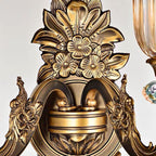 FlorisLuxe European Wall Lamp | Blossom Design | 1-2 Flames | High-Quality Resin & Glass | Elegance for Living Room & Hallway