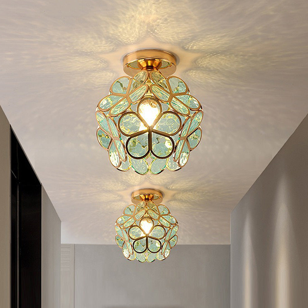 Glass Flower Ceiling Lamp - FloraGlow