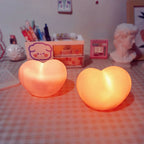LuvSphere Silicone LED Night Light | Heart-Shaped Design | Table Lamp | Warm Mood Light | Decorative