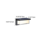 Modern Minimalist Solar Rectangle PC LED Outdoor Wall Light Lamp For Outdoor Patio