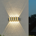 Modern Light Luxury Golden Aluminium Outdoor Waterproof Terrace LED Wall Light Lamp