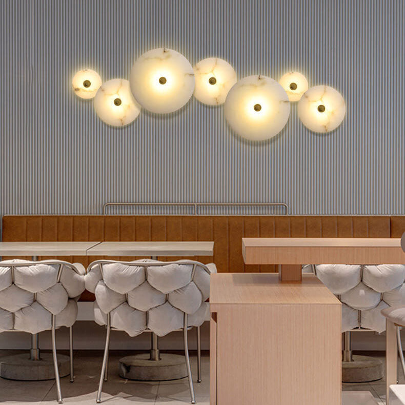 Combination of acrylic and marble in designer light!