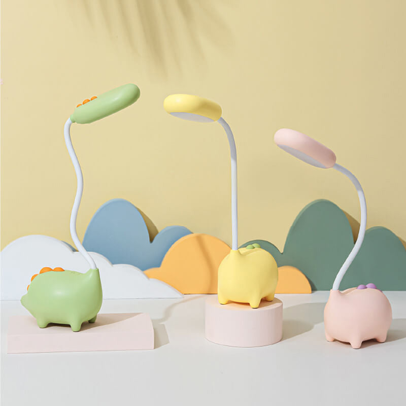 Rechargeable LED Desk Lamp with Cartoon Dinosaur Eye Care