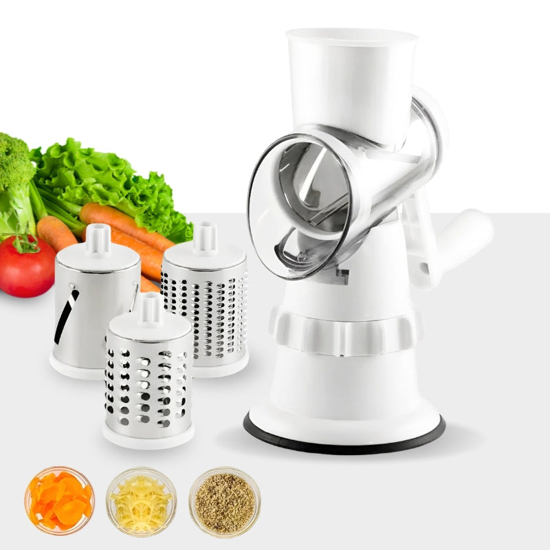 VeggieMaster Slicer - Manual Vegetable Slicer with 3 Blades