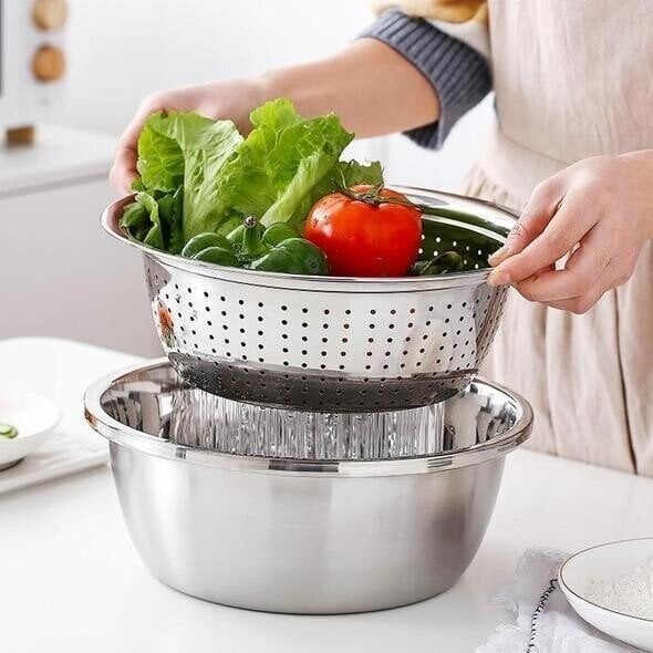 Multifunctional colander in stainless steel