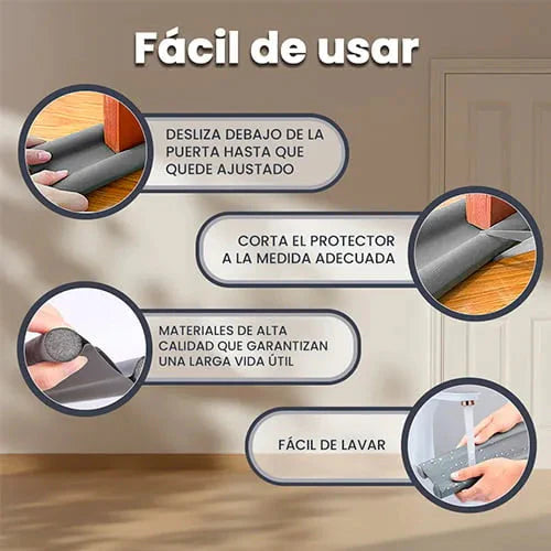 Adjustable Door Stopper – Seals gaps to block dust and pests