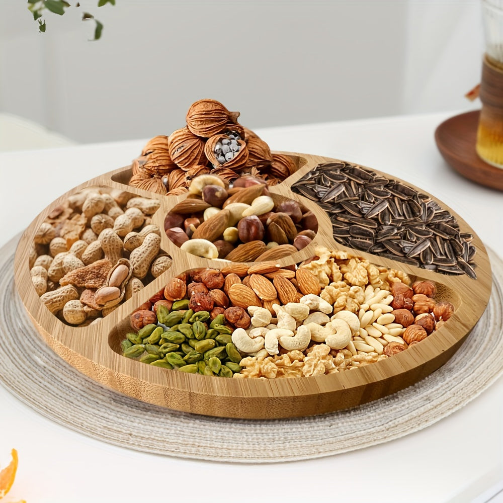 SnackAura – Serve snacks stylishly with a durable, eco-friendly bamboo tray