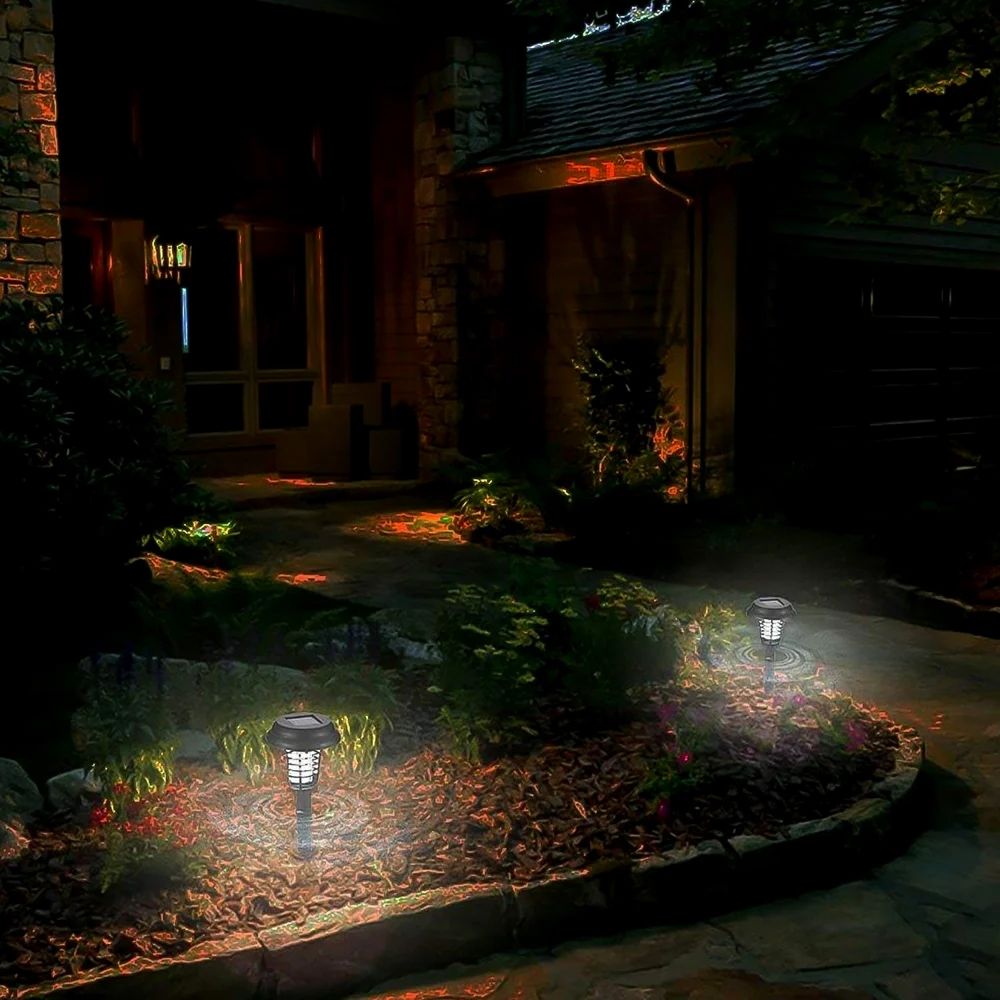 Solar Insect Killer with LED Light – Waterproof Garden Light for Mosquito Repulsion