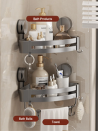 AquaGrip – Luxury Suction Cup Bath Shelf without Drilling