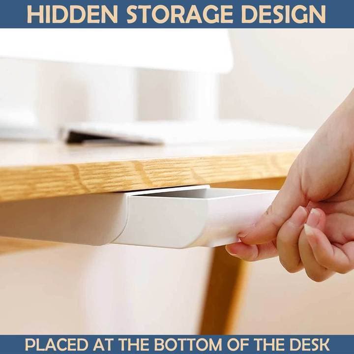 Storage drawer under the table without perforation
