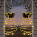 Solar Pineapple Garden Lantern with Warm LED Light 28cm
