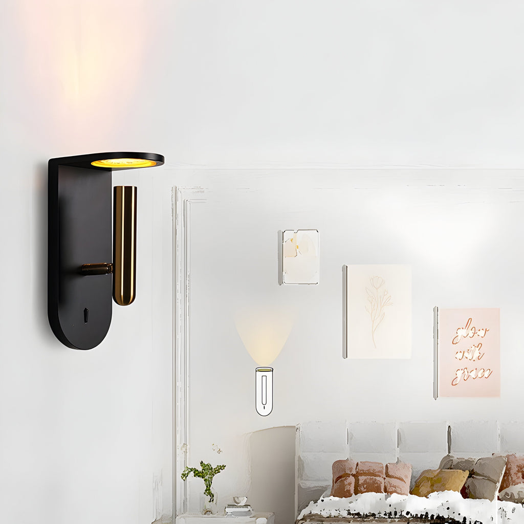 Adjustable Nordic LED Wall Light with Flame Effect
