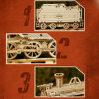 Puzzle Model Mechanical Made of Wood Super