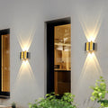 Modern Light Luxury Golden Aluminium Outdoor Waterproof Terrace LED Wall Light Lamp