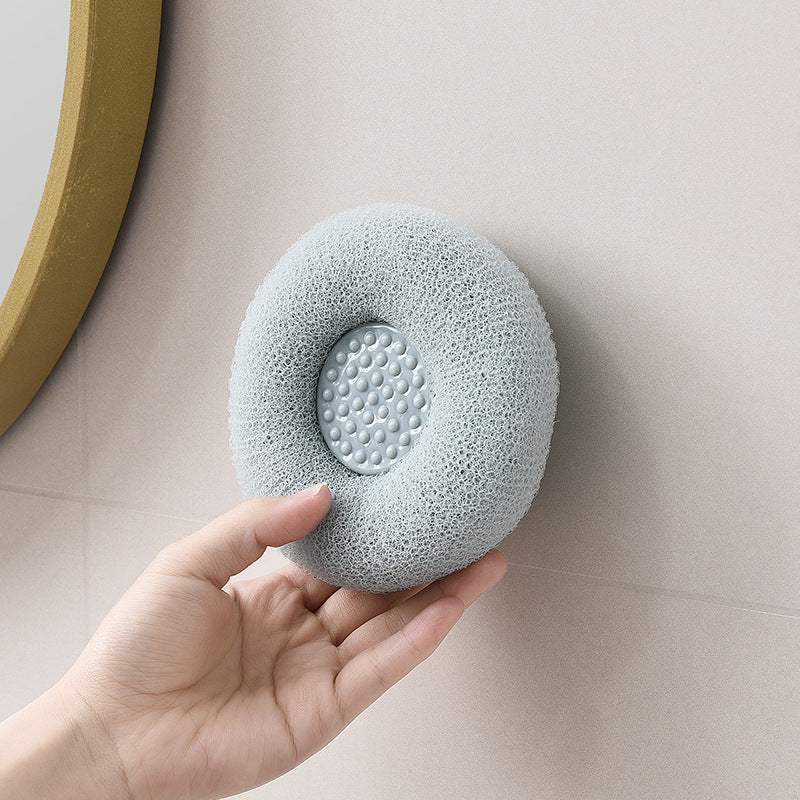 Super soft bath ball with suction cup with sunflower