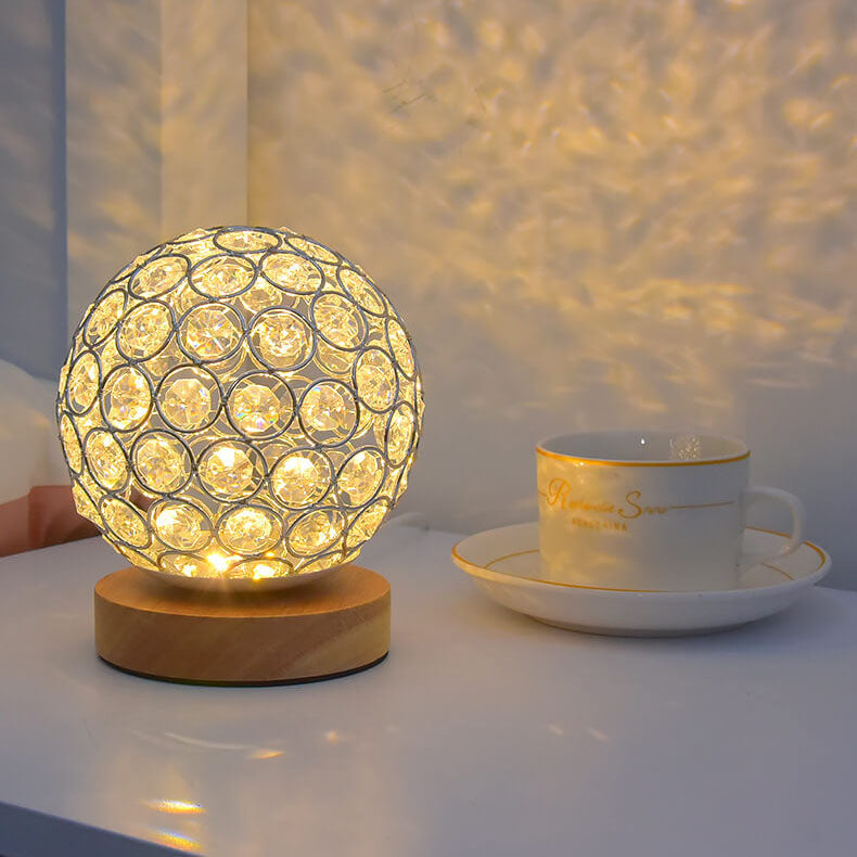 Modern Minimalistic Round USB Rechargeable LED Night Light Table Lamp