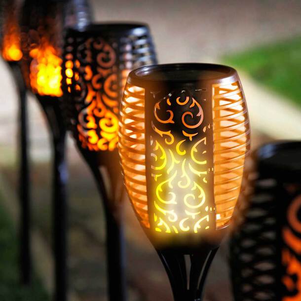 Magical Solar Garden Torch with Flame Effect