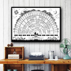 Family Tree Genealogy Diagram on Canvas