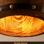 BarrelGlow Vintage Pendant Light | Wood Wine Barrel Design | 1-bulb | Rustic Lighting