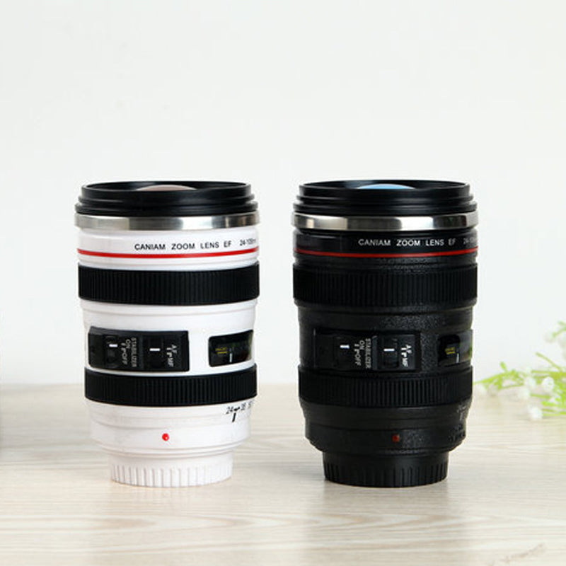 Camera Lens Inspired Insulated Cup Coffee Mug