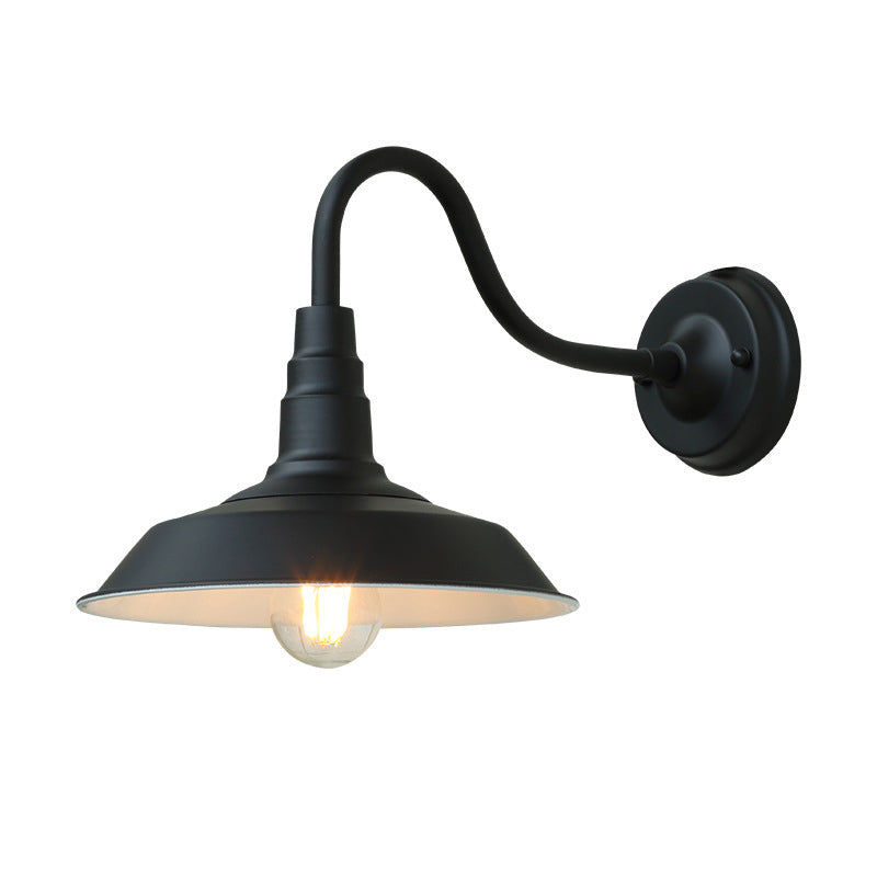 Noctura Classic Wall Lamp | Vintage Design | Iron Frame with Round Glass Shade | 1-Light Dining Room Lighting