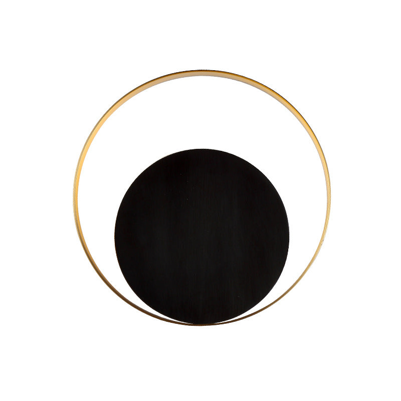 Modern Minimalist Iron Circle Ring 1-Light Wall Sconces Lamp For Bedroom