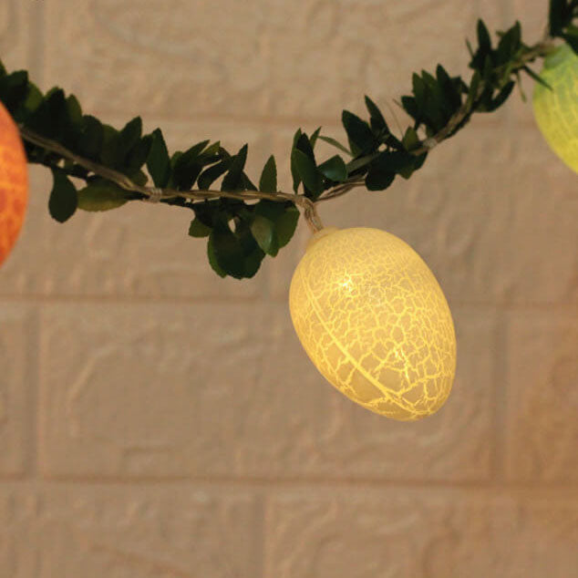 Easter Cracked Egg Rattan String LED Decorative String Lights