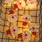 Battery-Powered LED Christmas String Lights with 10 or 20 Bells and Elk Designs