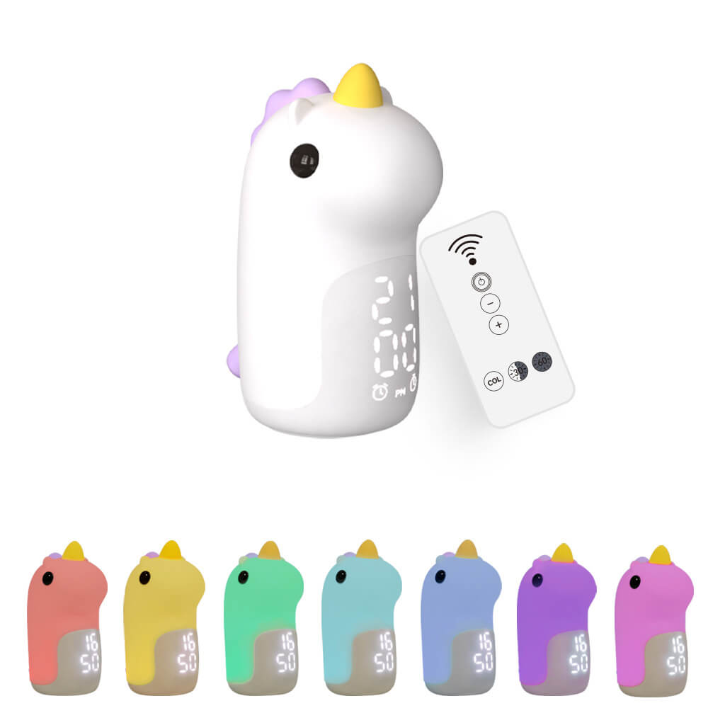 Unilora DreamLight Alarm Clock | Unicorn Design | Timer & LED Night Light | Nursery Decor