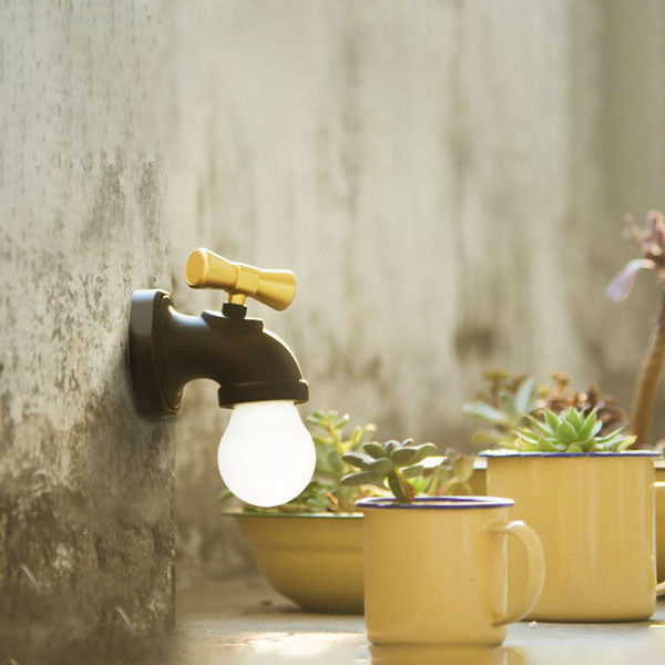 Modern creative faucet ABS PC USB LED night light wall lamp
