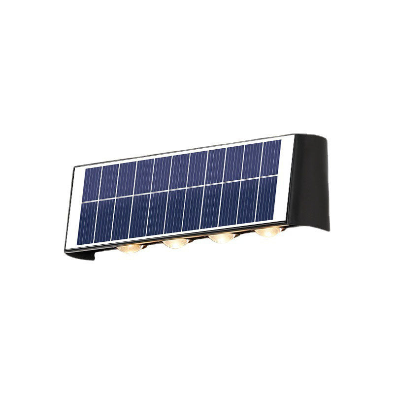 Modern Simplicity Solar Waterproof Rectangular ABS PMMA LED Wall Light Lamp For Outdoor Patio
