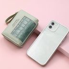 Large Capacity Multi-Card Zipper Tri-Fold Coin Purse