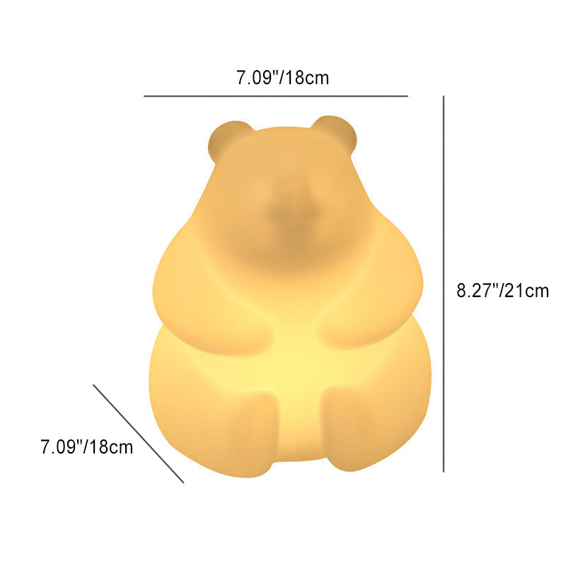 Contemporary Creative Bear PE LED Table Lamp for the Living Room