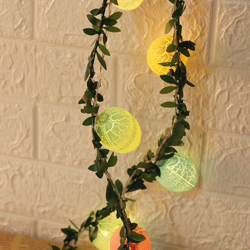 Easter Cracked Egg Rattan String LED Decorative String Lights