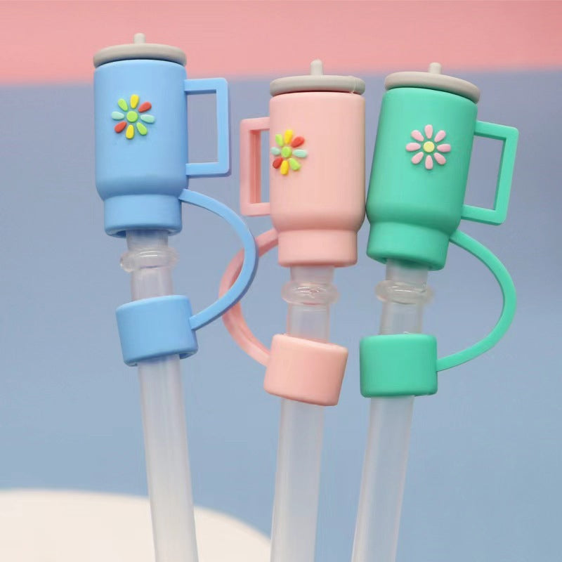 Silicone straw attachment