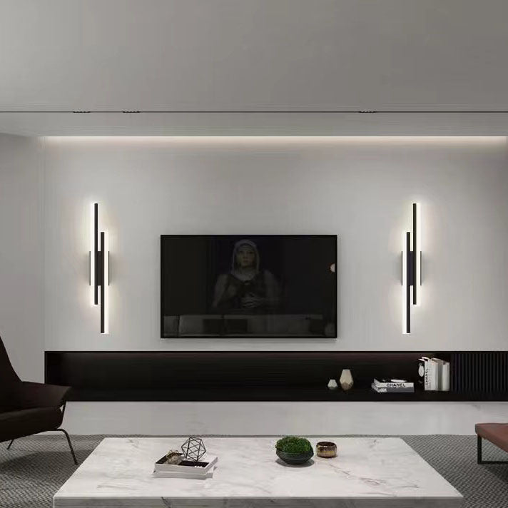 LuxLine Modern LED Wall Lamp | Minimalist Design | Iron & Acrylic | Dimmable Light