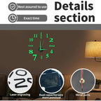 Luminous Frameless 3D Wall Clock