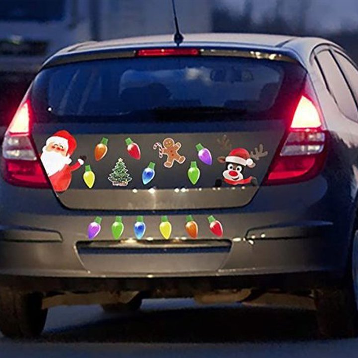 Christmas Magnet Decor | Reflective Light Bulb Magnets | For Car, Refrigerator & Metal Surfaces