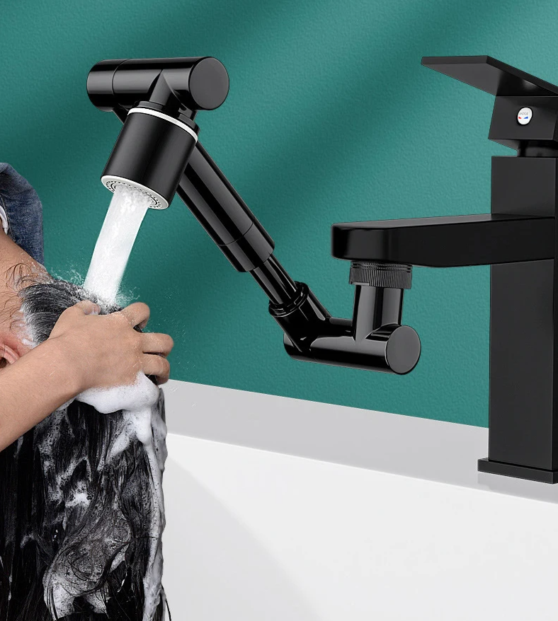 FlexiFlow 360° rotatable and extendable faucet head