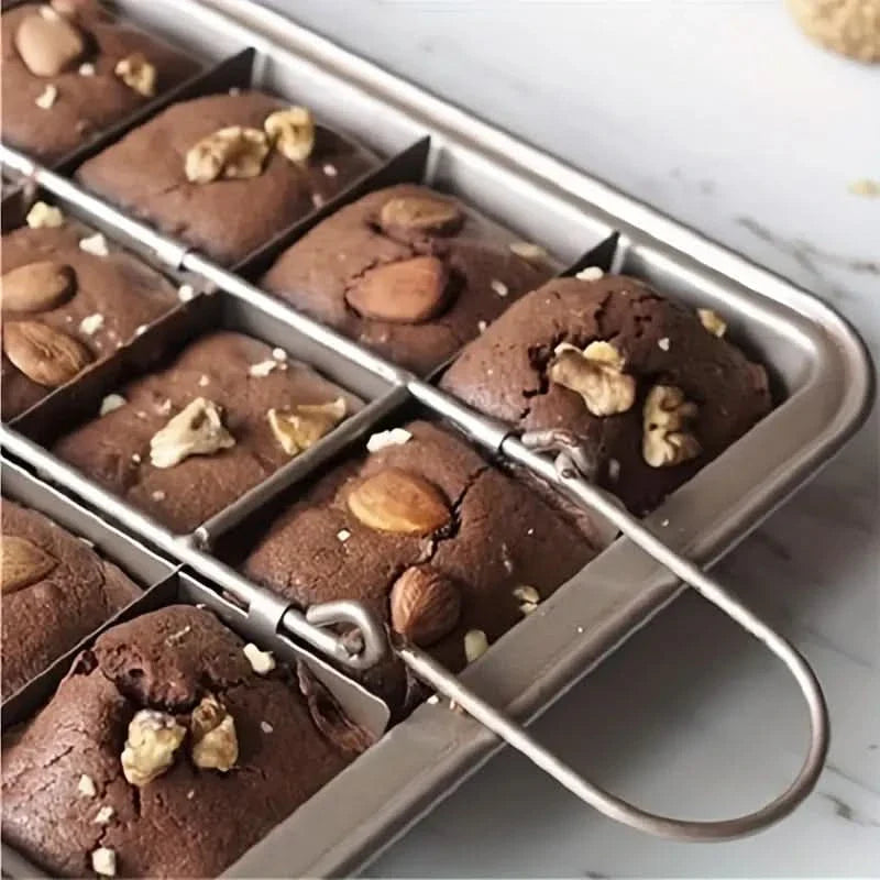 Non-Stick Brownie Pan with 18 Dividers Aluminum Bakeware