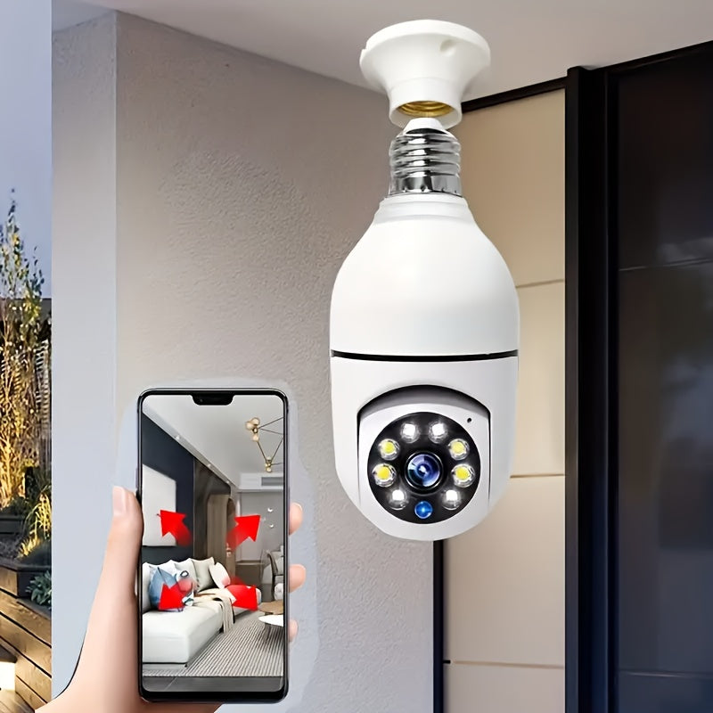 Smart Lamp Camera with HD Quality, Night Vision and Two-Way Audio for Enhanced Home Security
