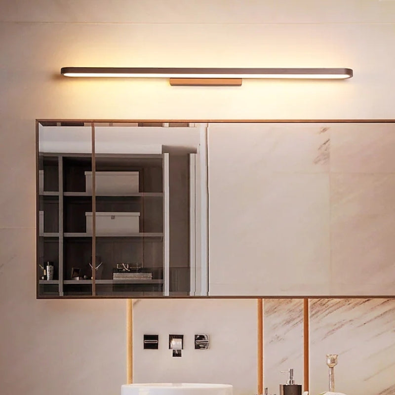 Leigh modern wall light linear, Gold, Bedroom/Bathroom, Metal