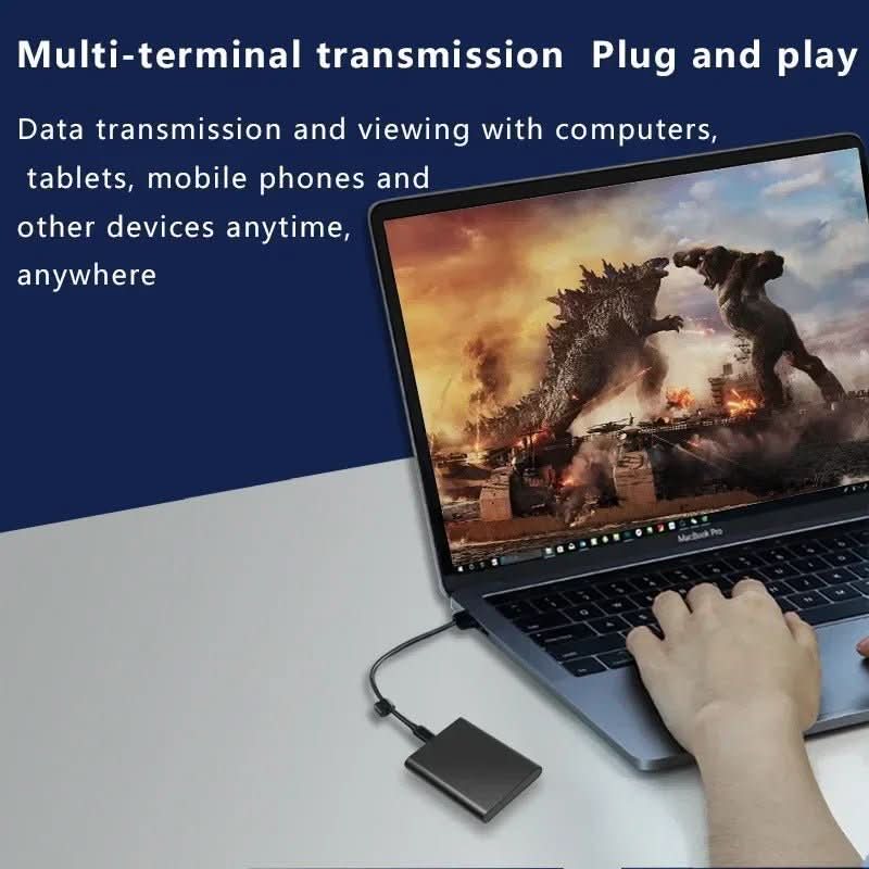 External 100GB Hard Drive with Ultra-Fast USB-C & USB 3.1 Connection