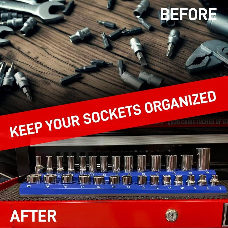 Heavy-Duty Magnetic Socket Organizer